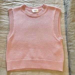 Aritzia Pink Knit Sweater Vest